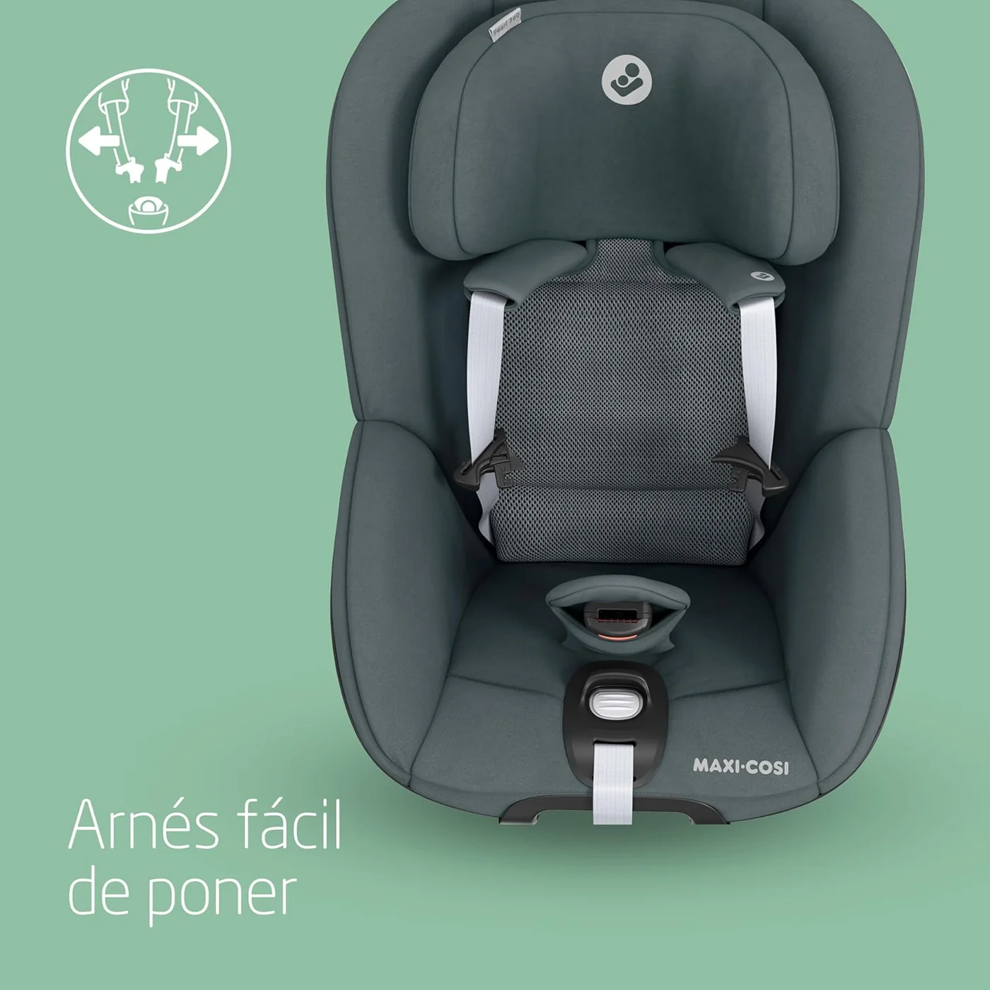 Arnés easy-in de la Maxi-Cosi Pearl 360 con acolchado interior