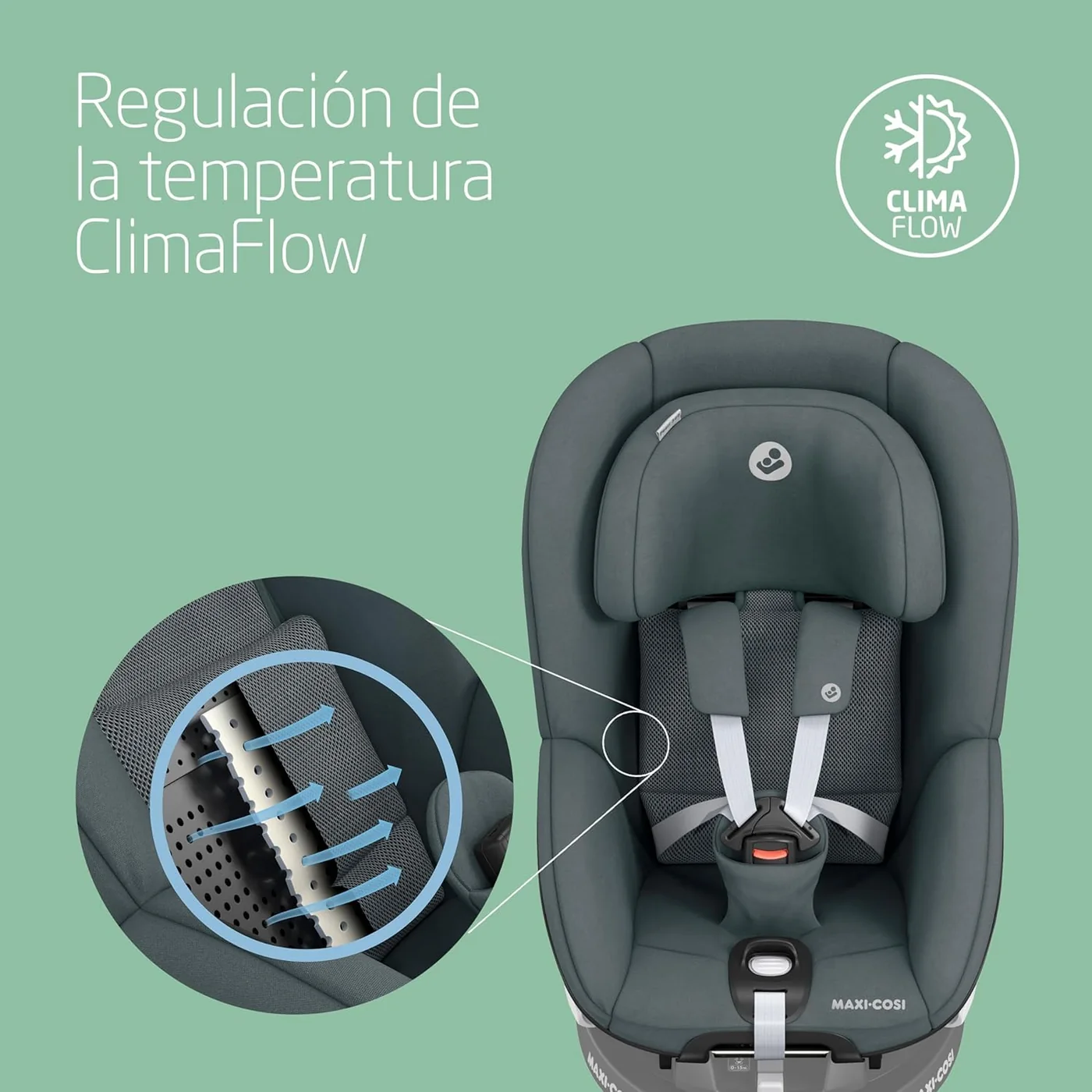 Sistema ClimaFlow transpirable de la Maxi-Cosi Pearl 360