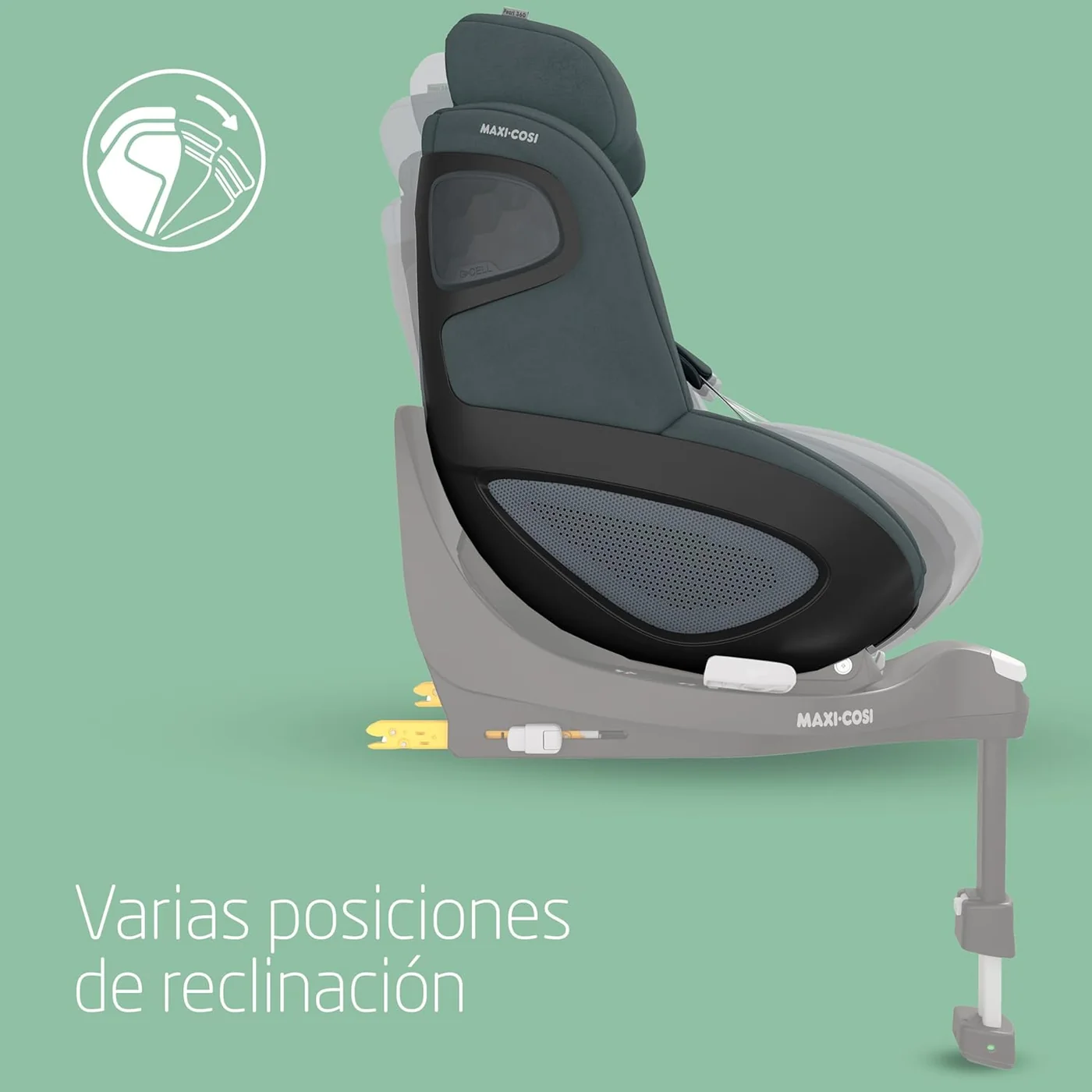 Maxi-Cosi Pearl 360 con reclinado sobre base FamilyFix 360